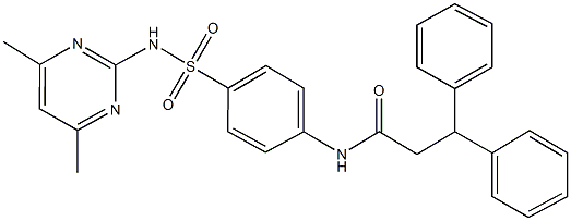 545372-79-0 N-(4-{[(4,6-dimethyl-2-pyrimidinyl)amino]sulfonyl}phenyl)-3,3-diphenylpropanamide