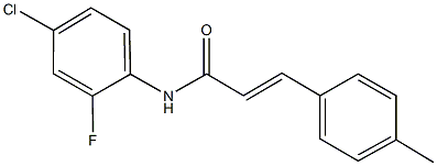 N-(4-chloro-2-fluorophenyl)-3-(4-methylphenyl)acrylamide,545383-77-5,结构式