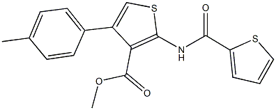 methyl 4-(4-methylphenyl)-2-[(2-thienylcarbonyl)amino]-3-thiophenecarboxylate Structure