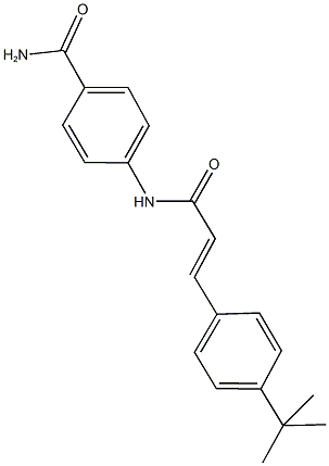 4-{[3-(4-tert-butylphenyl)acryloyl]amino}benzamide 结构式