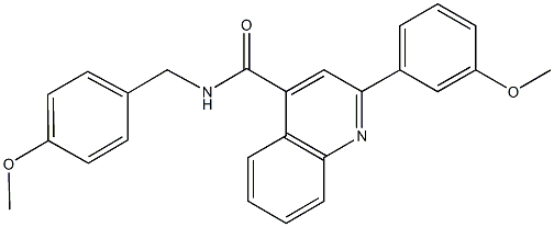 N-(4-methoxybenzyl)-2-(3-methoxyphenyl)-4-quinolinecarboxamide,545427-53-0,结构式