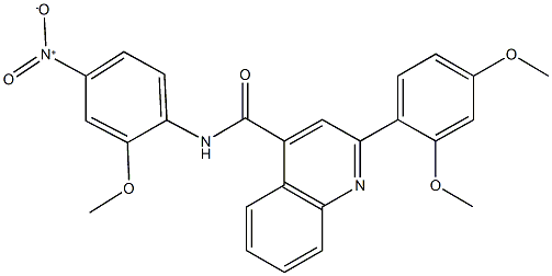 2-(2,4-dimethoxyphenyl)-N-{4-nitro-2-methoxyphenyl}-4-quinolinecarboxamide,545427-82-5,结构式