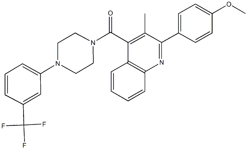 2-(4-methoxyphenyl)-3-methyl-4-({4-[3-(trifluoromethyl)phenyl]-1-piperazinyl}carbonyl)quinoline|