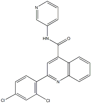 2-(2,4-dichlorophenyl)-N-(3-pyridinyl)-4-quinolinecarboxamide Structure