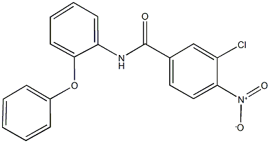3-chloro-4-nitro-N-(2-phenoxyphenyl)benzamide 化学構造式