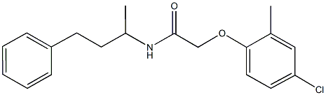 2-(4-chloro-2-methylphenoxy)-N-(1-methyl-3-phenylpropyl)acetamide 结构式