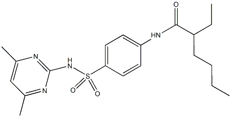 N-(4-{[(4,6-dimethyl-2-pyrimidinyl)amino]sulfonyl}phenyl)-2-ethylhexanamide,545432-16-4,结构式