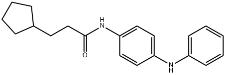N-(4-anilinophenyl)-3-cyclopentylpropanamide Struktur