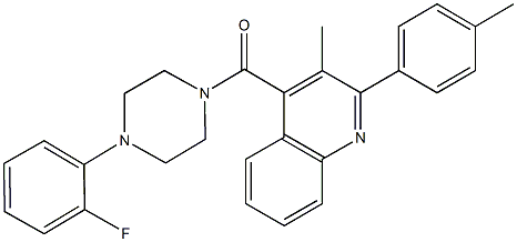 4-{[4-(2-fluorophenyl)-1-piperazinyl]carbonyl}-3-methyl-2-(4-methylphenyl)quinoline Structure