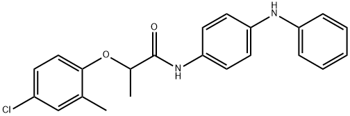 N-(4-anilinophenyl)-2-(4-chloro-2-methylphenoxy)propanamide Structure