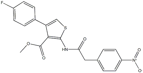 methyl 4-(4-fluorophenyl)-2-[({4-nitrophenyl}acetyl)amino]-3-thiophenecarboxylate Structure