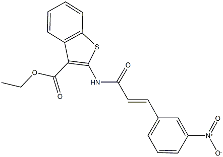 ethyl 2-[(3-{3-nitrophenyl}acryloyl)amino]-1-benzothiophene-3-carboxylate Structure