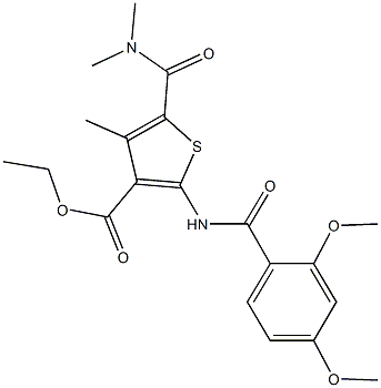 ethyl 2-[(2,4-dimethoxybenzoyl)amino]-5-[(dimethylamino)carbonyl]-4-methyl-3-thiophenecarboxylate Structure