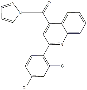 2-(2,4-dichlorophenyl)-4-(1H-pyrazol-1-ylcarbonyl)quinoline 化学構造式