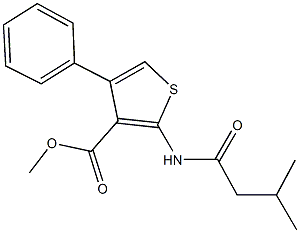 methyl 2-[(3-methylbutanoyl)amino]-4-phenyl-3-thiophenecarboxylate Structure