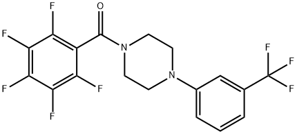 1-(2,3,4,5,6-pentafluorobenzoyl)-4-[3-(trifluoromethyl)phenyl]piperazine 结构式