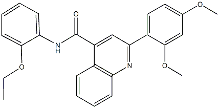 2-(2,4-dimethoxyphenyl)-N-(2-ethoxyphenyl)-4-quinolinecarboxamide 化学構造式