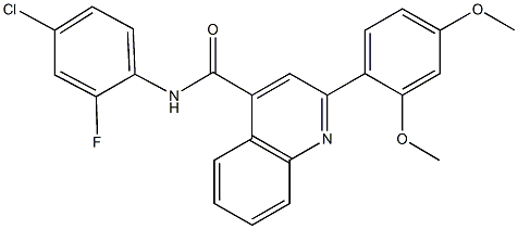 N-(4-chloro-2-fluorophenyl)-2-(2,4-dimethoxyphenyl)-4-quinolinecarboxamide,546080-97-1,结构式