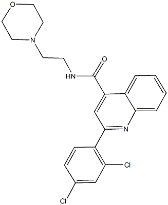 2-(2,4-dichlorophenyl)-N-[2-(4-morpholinyl)ethyl]-4-quinolinecarboxamide|