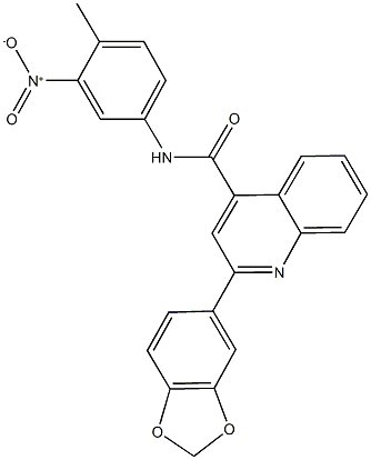 2-(1,3-benzodioxol-5-yl)-N-{3-nitro-4-methylphenyl}-4-quinolinecarboxamide|