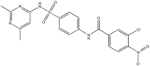 3-chloro-N-(4-{[(2,6-dimethyl-4-pyrimidinyl)amino]sulfonyl}phenyl)-4-nitrobenzamide,546083-36-7,结构式