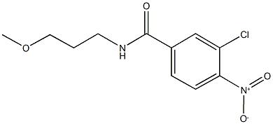 3-chloro-4-nitro-N-(3-methoxypropyl)benzamide 结构式