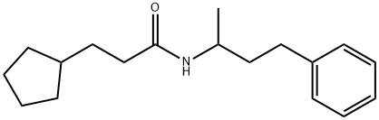 3-cyclopentyl-N-(1-methyl-3-phenylpropyl)propanamide Structure