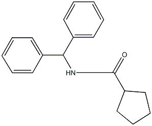 N-benzhydrylcyclopentanecarboxamide Struktur