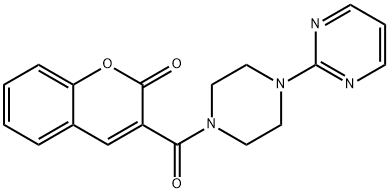 3-{[4-(2-pyrimidinyl)-1-piperazinyl]carbonyl}-2H-chromen-2-one Struktur