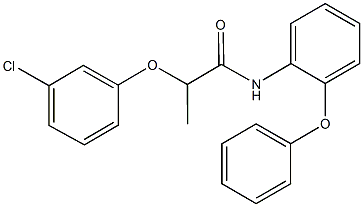 2-(3-chlorophenoxy)-N-(2-phenoxyphenyl)propanamide 化学構造式