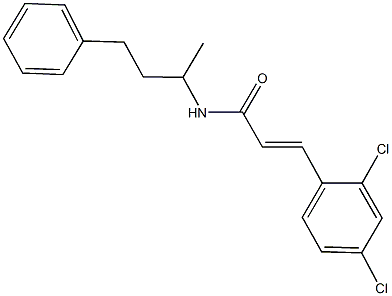 3-(2,4-dichlorophenyl)-N-(1-methyl-3-phenylpropyl)acrylamide Structure