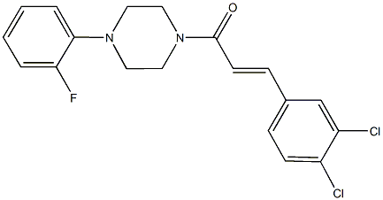 1-[3-(3,4-dichlorophenyl)acryloyl]-4-(2-fluorophenyl)piperazine Structure