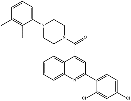 2-(2,4-dichlorophenyl)-4-{[4-(2,3-dimethylphenyl)-1-piperazinyl]carbonyl}quinoline Struktur