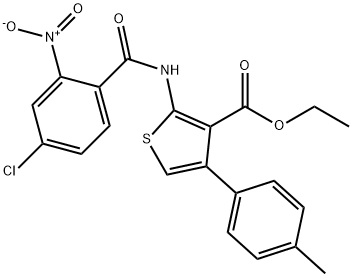 546106-51-8 ethyl 2-({4-chloro-2-nitrobenzoyl}amino)-4-(4-methylphenyl)-3-thiophenecarboxylate