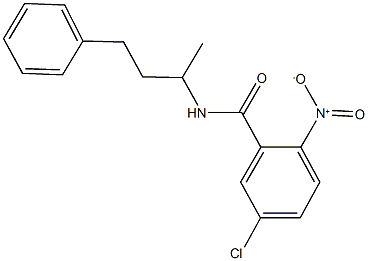5-chloro-2-nitro-N-(1-methyl-3-phenylpropyl)benzamide Structure