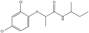 N-(sec-butyl)-2-(2,4-dichlorophenoxy)propanamide Structure