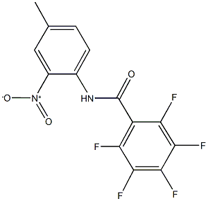 2,3,4,5,6-pentafluoro-N-{2-nitro-4-methylphenyl}benzamide Struktur