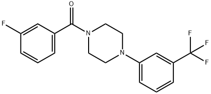 1-(3-fluorobenzoyl)-4-[3-(trifluoromethyl)phenyl]piperazine 化学構造式