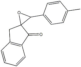 2-(4-methylphenyl)spiro[oxirane3,2'-{1'-indanone}] Struktur