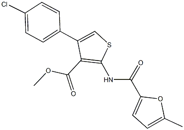 547698-50-0 methyl 4-(4-chlorophenyl)-2-[(5-methyl-2-furoyl)amino]-3-thiophenecarboxylate