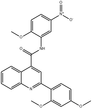 2-(2,4-dimethoxyphenyl)-N-{5-nitro-2-methoxyphenyl}-4-quinolinecarboxamide Structure