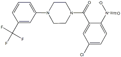 1-{5-chloro-2-nitrobenzoyl}-4-[3-(trifluoromethyl)phenyl]piperazine 结构式