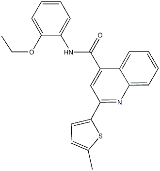 N-(2-ethoxyphenyl)-2-(5-methyl-2-thienyl)-4-quinolinecarboxamide Structure