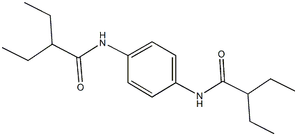 2-ethyl-N-{4-[(2-ethylbutanoyl)amino]phenyl}butanamide 结构式