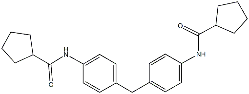 N-(4-{4-[(cyclopentylcarbonyl)amino]benzyl}phenyl)cyclopentanecarboxamide 结构式
