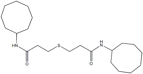 N-cyclooctyl-3-{[3-(cyclooctylamino)-3-oxopropyl]sulfanyl}propanamide 结构式