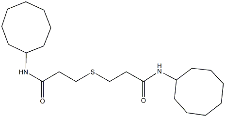 N-cyclooctyl-3-{[3-(cyclooctylamino)-3-oxopropyl]sulfanyl}propanamide Structure