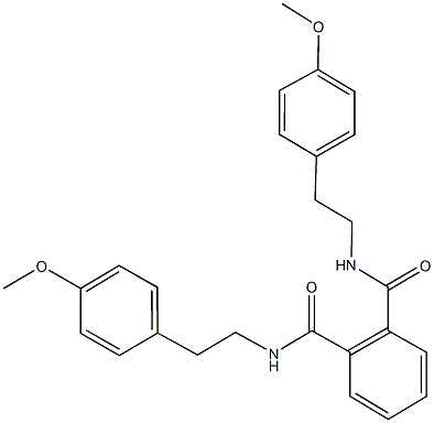 N~1~,N~2~-bis[2-(4-methoxyphenyl)ethyl]phthalamide 化学構造式