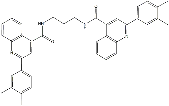 2-(3,4-dimethylphenyl)-N-[3-({[2-(3,4-dimethylphenyl)-4-quinolinyl]carbonyl}amino)propyl]-4-quinolinecarboxamide Struktur