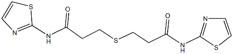 3-{[3-oxo-3-(1,3-thiazol-2-ylamino)propyl]sulfanyl}-N-(1,3-thiazol-2-yl)propanamide Struktur